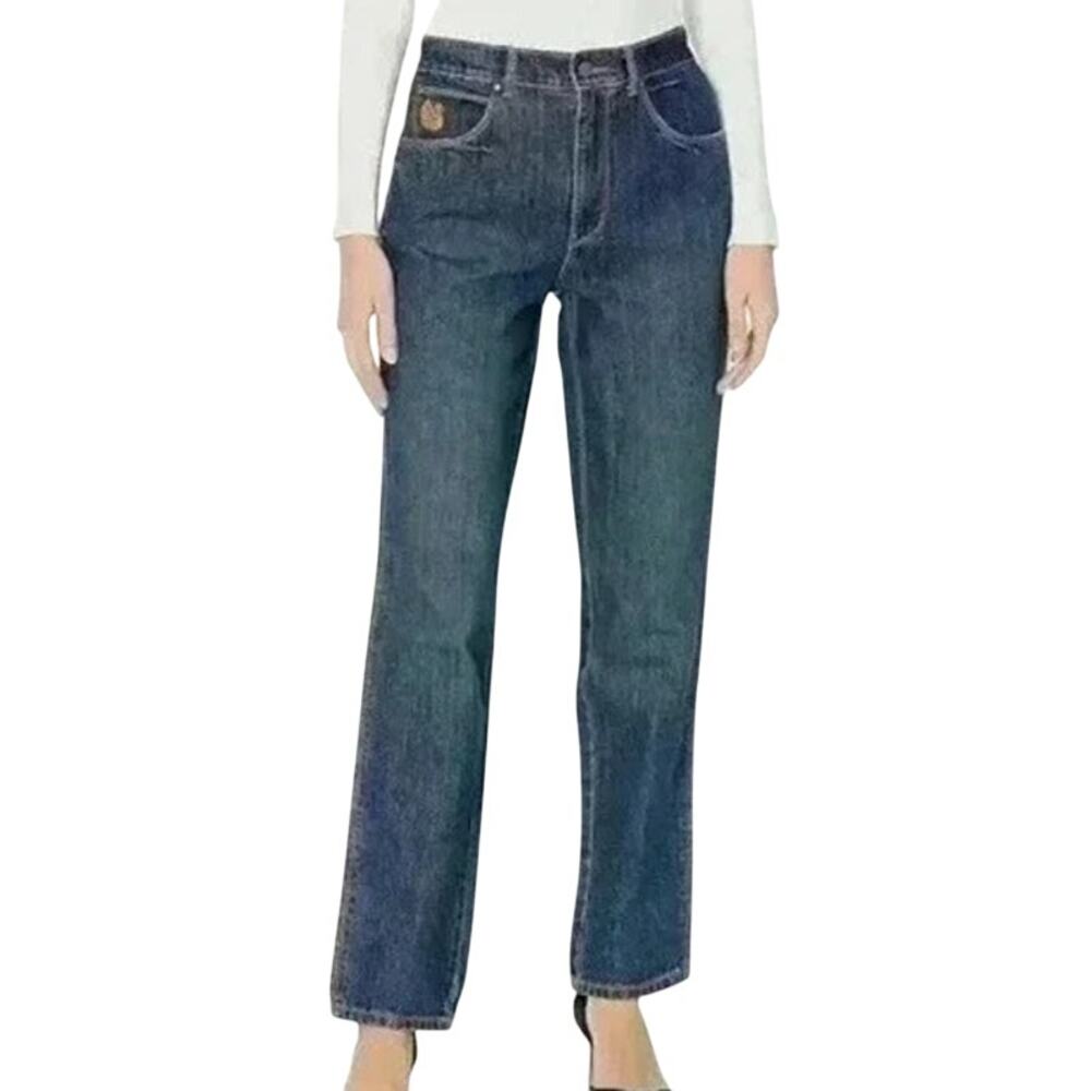 NWT ~ GLORIA VANDERBILT Nico Straight Leg High Rise Denim Blue Jeans ~ 31 / 12